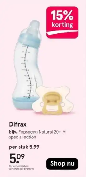 Etos Difrax aanbieding