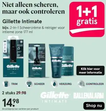 Etos Gillette Intimate aanbieding
