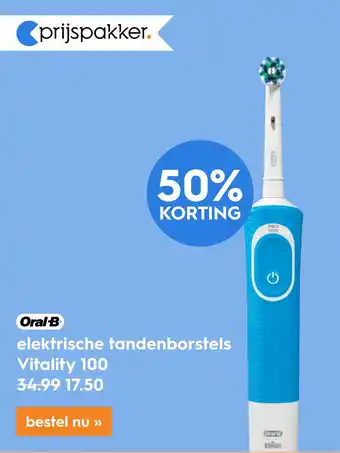 Blokker Oral-B elektrische tandenborstels Vitality 100 aanbieding