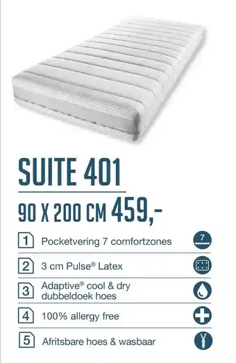 Comfort Suite Suite 401 90x200cm aanbieding