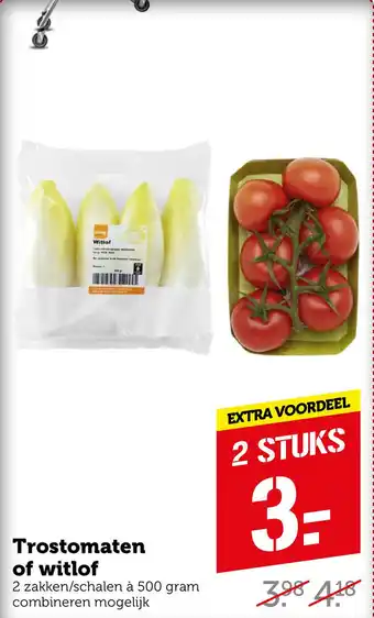 Coop Trostomaten of witlof aanbieding