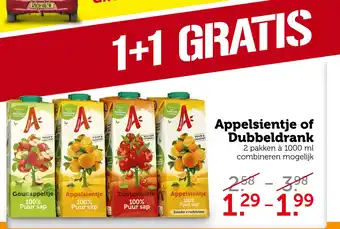 Coop Appelsientje of Dubbeldrank aanbieding