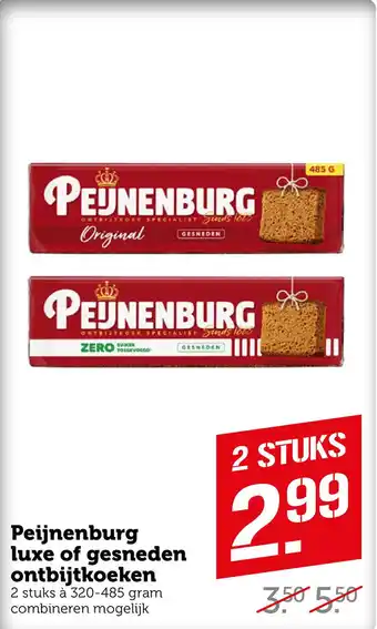 Coop Peijnenburg luxe of gesneden ontbijtkoeken aanbieding