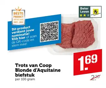 Coop Trots van Coop Blonde d'Aquitaine biefstuk aanbieding