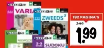 Vomar Voordeelmarkt Puzzelboek 192 PAGINA'S aanbieding