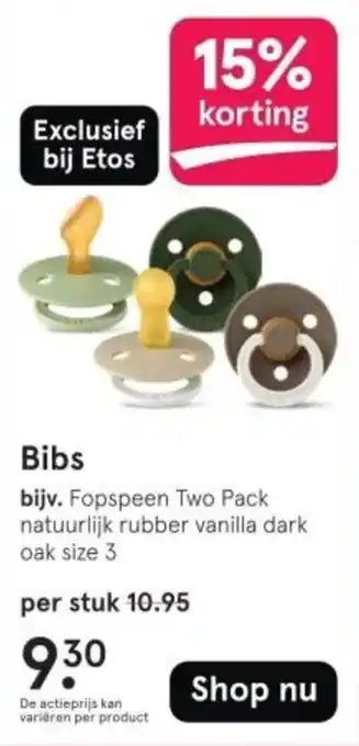 Etos Bibs aanbieding
