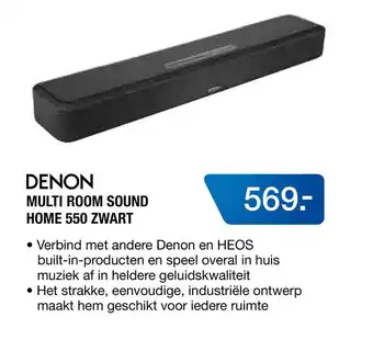 Electroworld DENON MULTI ROOM SOUND HOME 550 ZWART aanbieding