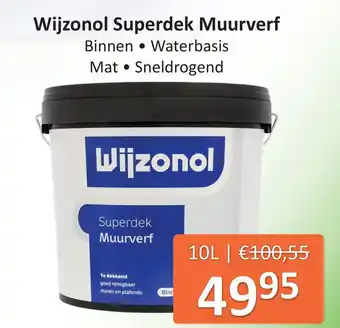 De Verfzaak Wijzonol Superdek Muurverf aanbieding