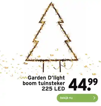 GAMMA ÀNĢarden D'light boom tuinsteker 225 LED aanbieding