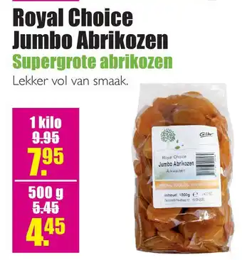 Gezond & Wel Royal Choice Jumbo Abrikozen aanbieding