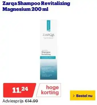 Bol.com Zarqa Shampoo Revitalizing Magnesium 200 ml aanbieding