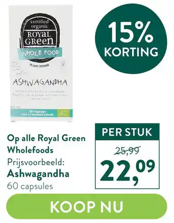 Holland & Barrett Op alle Royal Green Wholefoods aanbieding