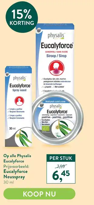 Holland & Barrett Op alle Physalis Eucalyforce aanbieding