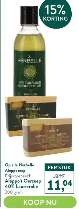 Holland & Barrett Op alle Herbelle Aleppozeep aanbieding