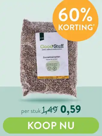 Holland & Barrett Good Stuff Zonnebloempitten aanbieding