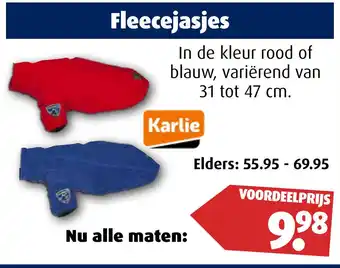 Huisdier Voordeelshop Fleecejasjes aanbieding