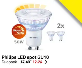 Karwei Philips LED spot GU10 aanbieding