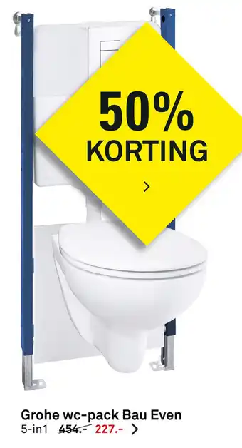 Karwei Grohe wc-pack Bau Even aanbieding