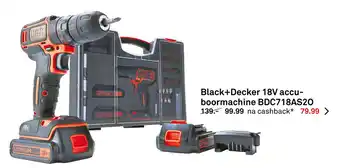 Karwei Black+Decker 18V accu- boormachine BDC718AS20 aanbieding