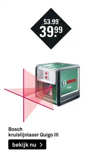 Karwei Bosch kruislijnlaser Quigo II aanbieding