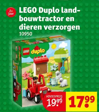 Kruidvat LEGO Duplo landbouwtractor en dieren verzorgen aanbieding