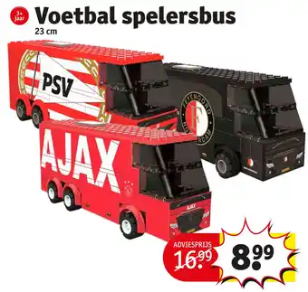 Kruidvat Voetbal spelersbus aanbieding