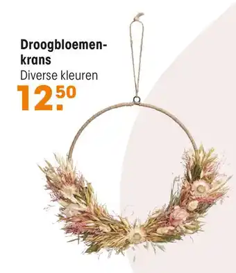 Kwantum Krans Droogbloemen Off-white aanbieding