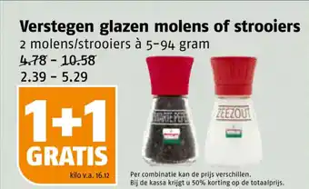 Poiesz Verstegen glazen molens of strooiers aanbieding