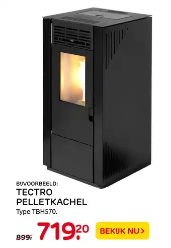 Praxis Tectro Pelletkachel Type Tbh570. aanbieding