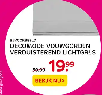 Praxis Decomode Vouwgordijn Verduisterend Lichtgrijs aanbieding