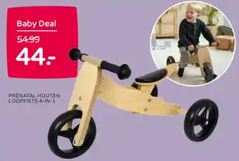 Prenatal PRÉNATAL HOUTEN LOOPFIETS 4-IN-1 aanbieding