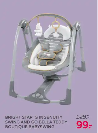 Prenatal Bright starts ingenuity swing and go bella teddy boutique babyswing aanbieding