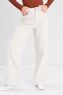 Wehkamp Cache Cache high waist wide leg jeans ecru aanbieding