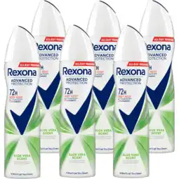 Jumbo Rexona Women Advanced Protection Anti-Transpirant Spray Aloë Vera 6 x 150ml aanbieding