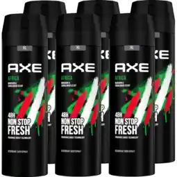 Jumbo AXE Deodorant Bodyspray Africa 6 x 200ml aanbieding