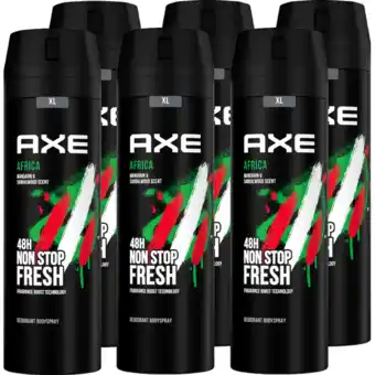 Jumbo AXE Deodorant Bodyspray Africa 6 x 200ml aanbieding