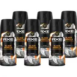 Jumbo Axe Deodorant Bodyspray Black Vanilla 6x150ML aanbieding