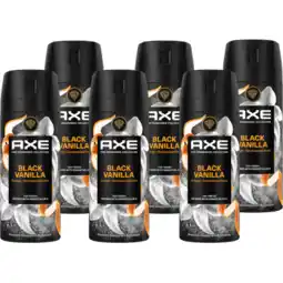 Jumbo Axe Deodorant Bodyspray Black Vanilla 6x150ML aanbieding