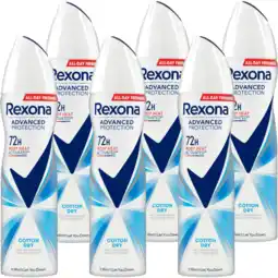 Jumbo Rexona Women Advanced Protection Anti-Transpirant Spray Cotton Dry 6 x 150ml aanbieding