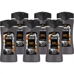 Jumbo AXE Fine Fragrance Collection Premium Douchegel Black Vanilla 6 x 300ml aanbieding
