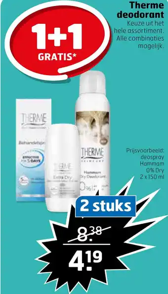 Trekpleister Therme deodorant aanbieding