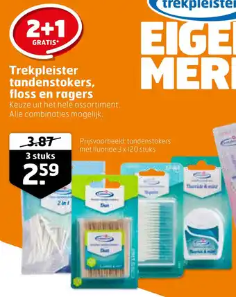 Trekpleister Trekpleister tandenstokers, floss en ragers aanbieding