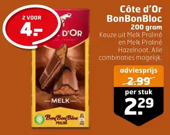 Trekpleister Côte d'Or BonBonBloc aanbieding