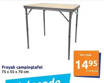 Action Froyak campingtafel aanbieding