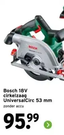 GAMMA Bosch 18V cirkelzaag aanbieding