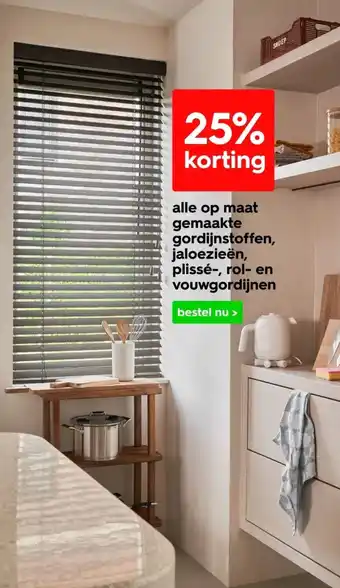 HEMA Alle op gemaakte gordijnstoffen jaloedozieen plisse rol en vouwgordijnen aanbieding