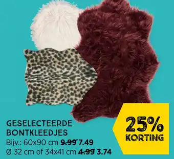 Xenos Geselecteerde bontkleedjes aanbieding