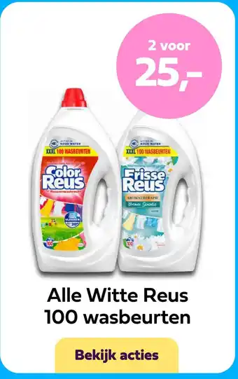 Plein.nl Alle Witte Reus 100 wasbeurten aanbieding