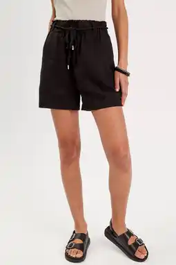 Wehkamp Cache Cache high waist loose fit short zwart aanbieding