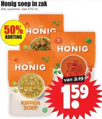 Dirk Honig soep in zak 570ml aanbieding